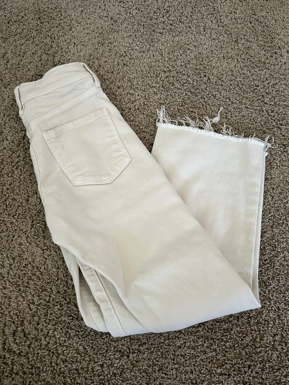 High-Rise Utility Wide Leg in Off-White - Picture 7 of 9